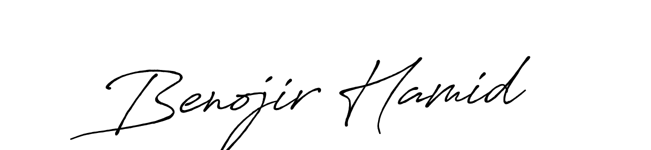 Design your own signature with our free online signature maker. With this signature software, you can create a handwritten (Antro_Vectra_Bolder) signature for name Benojir Hamid. Benojir Hamid signature style 7 images and pictures png